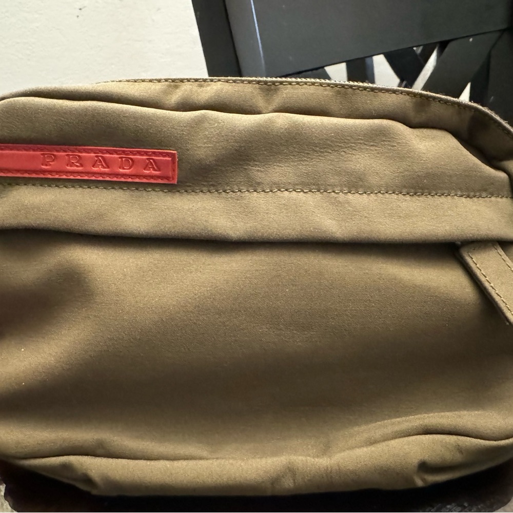 Prada Khaki Synthetic Shoulder/Belt bag. Unisex. 100% Authentic.